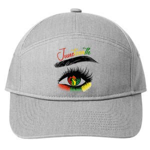 Juneteenth Eye African American Women Black History Pride 7-Panel Snapback Hat