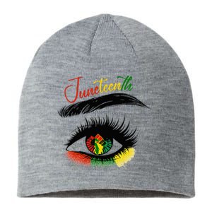 Juneteenth Eye African American Women Black History Pride Sustainable Beanie