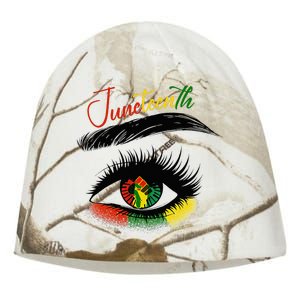 Juneteenth Eye African American Women Black History Pride Kati - Camo Knit Beanie