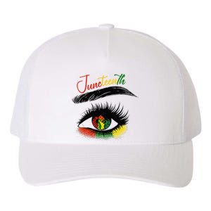 Juneteenth Eye African American Women Black History Pride Yupoong Adult 5-Panel Trucker Hat