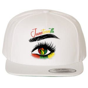 Juneteenth Eye African American Women Black History Pride Wool Snapback Cap