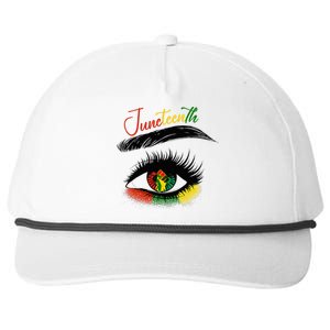 Juneteenth Eye African American Women Black History Pride Snapback Five-Panel Rope Hat