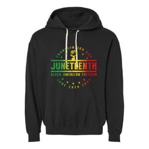 Juneteenth Emancipation Black American Freedom Black Pride Garment-Dyed Fleece Hoodie