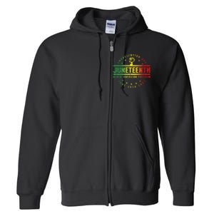 Juneteenth Emancipation Black American Freedom Black Pride Full Zip Hoodie