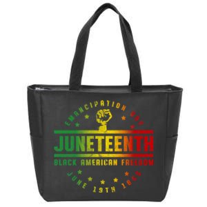 Juneteenth Emancipation Black American Freedom Black Pride Zip Tote Bag