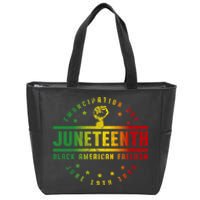 Juneteenth Emancipation Black American Freedom Black Pride Zip Tote Bag