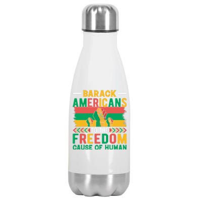 Juneteenth Emancipation Celebration Graphic Stainless Steel Insulated Water Bottle