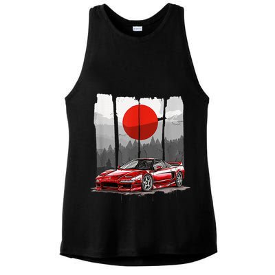 Jdm Euro Car Scene Nsx Tuning Drift Import Ladies PosiCharge Tri-Blend Wicking Tank