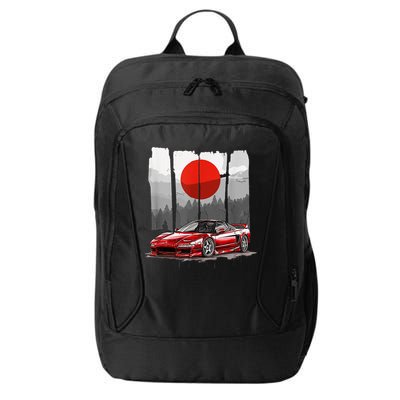 Jdm Euro Car Scene Nsx Tuning Drift Import City Backpack