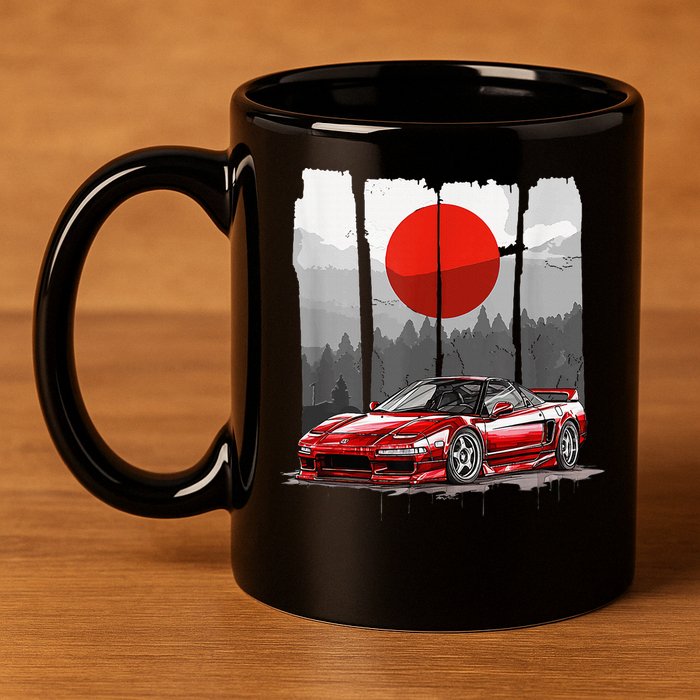 Jdm Euro Car Scene Nsx Tuning Drift Import 11oz C Handle Ceramic Mug