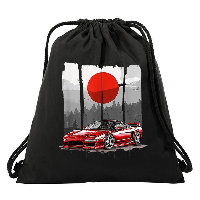 Jdm Euro Car Scene Nsx Tuning Drift Import Drawstring Bag