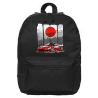 Jdm Euro Car Scene Nsx Tuning Drift Import 16 in Basic Backpack