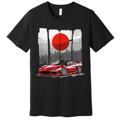 Jdm Euro Car Scene Nsx Tuning Drift Import Premium T-Shirt
