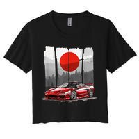 Jdm Euro Car Scene Nsx Tuning Drift Import Women's Crop Top Tee