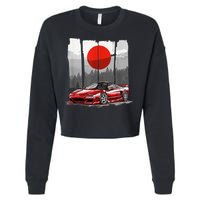 Jdm Euro Car Scene Nsx Tuning Drift Import Cropped Pullover Crew