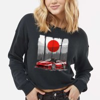 Jdm Euro Car Scene Nsx Tuning Drift Import Cropped Pullover Crew