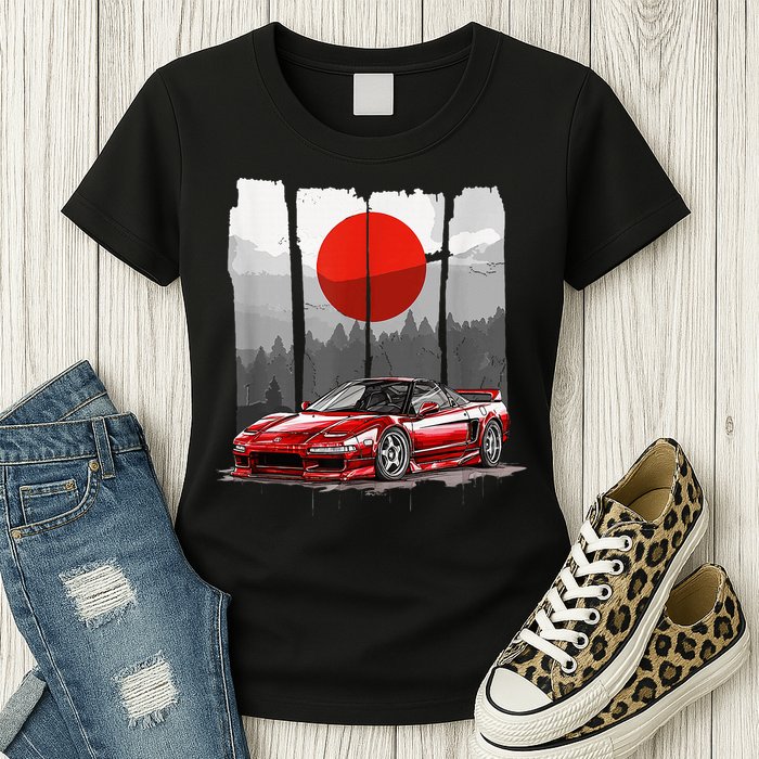 Jdm Euro Car Scene Nsx Tuning Drift Import Womens T-Shirt