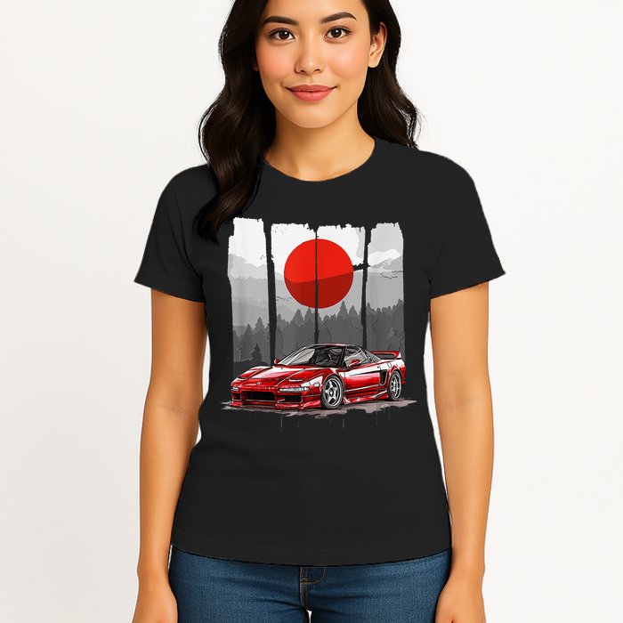 Jdm Euro Car Scene Nsx Tuning Drift Import Womens T-Shirt