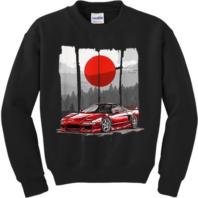 Jdm Euro Car Scene Nsx Tuning Drift Import Kids Sweatshirt