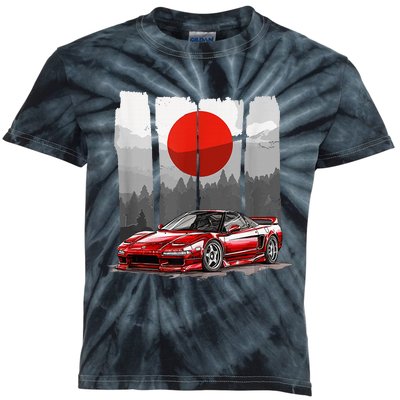 Jdm Euro Car Scene Nsx Tuning Drift Import Kids Tie-Dye T-Shirt