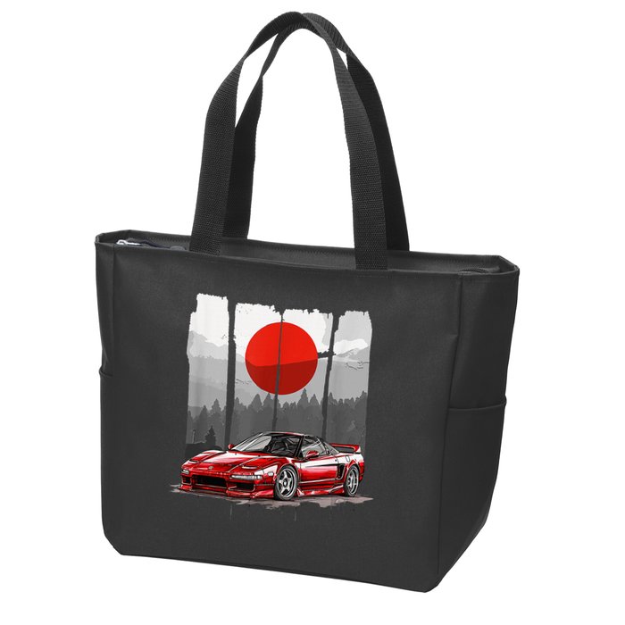 Jdm Euro Car Scene Nsx Tuning Drift Import Zip Tote Bag