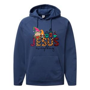 Jesus Everything Christmas Performance Fleece Hoodie