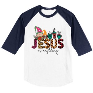 Jesus Everything Christmas Baseball Sleeve Shirt