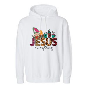 Jesus Everything Christmas Garment-Dyed Fleece Hoodie