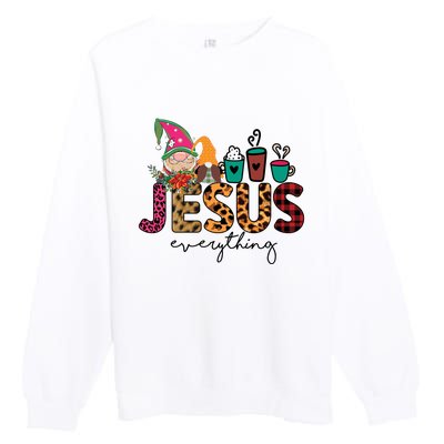 Jesus Everything Christmas Premium Crewneck Sweatshirt