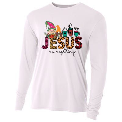 Jesus Everything Christmas Cooling Performance Long Sleeve Crew