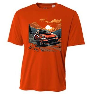 Jdm Evo Car Drift Mountain Racing Car Lover Graphic Gift Cooling Performance Crew T-Shirt