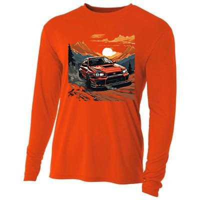 Jdm Evo Car Drift Mountain Racing Car Lover Graphic Gift Cooling Performance Long Sleeve Crew