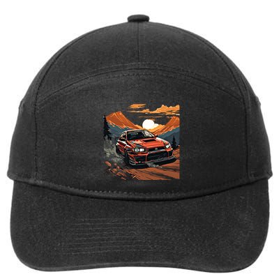 Jdm Evo Car Drift Mountain Racing Car Lover Graphic Gift 7-Panel Snapback Hat