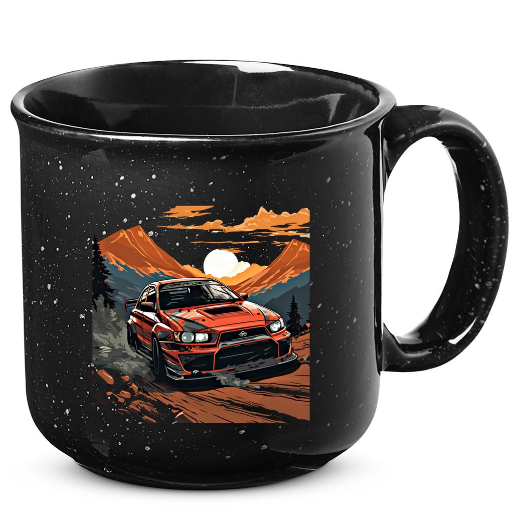 Jdm Evo Car Drift Mountain Racing Car Lover Graphic Gift 15oz Campfire Ceramic Mug