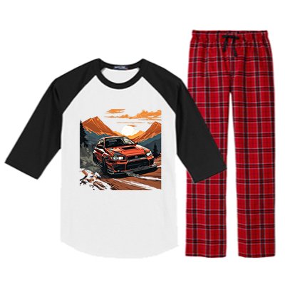 Jdm Evo Car Drift Mountain Racing Car Lover Graphic Gift Raglan Sleeve Pajama Set