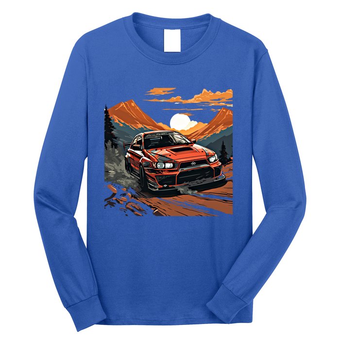 Jdm Evo Car Drift Mountain Racing Car Lover Graphic Gift Long Sleeve Shirt