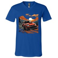 Jdm Evo Car Drift Mountain Racing Car Lover Graphic Gift V-Neck T-Shirt