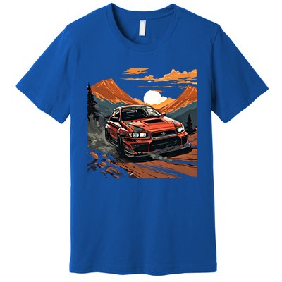 Jdm Evo Car Drift Mountain Racing Car Lover Graphic Gift Premium T-Shirt