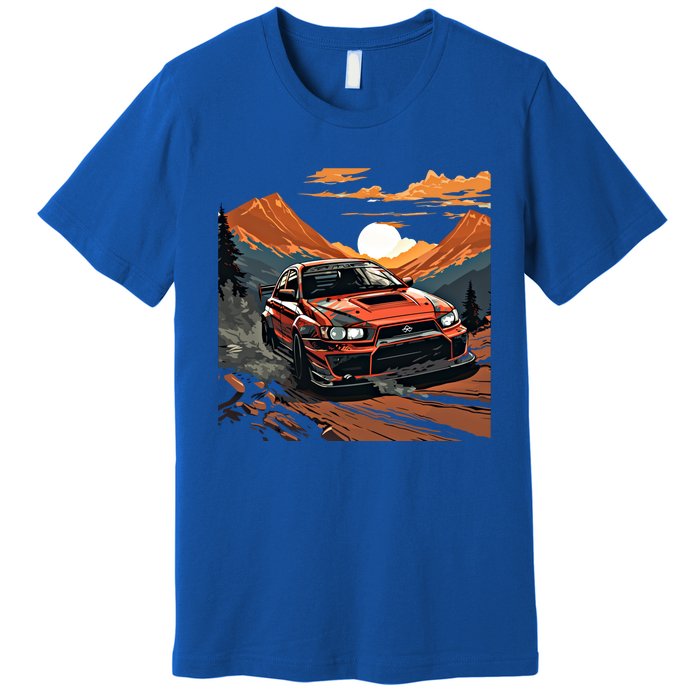 Jdm Evo Car Drift Mountain Racing Car Lover Graphic Gift Premium T-Shirt