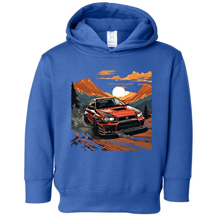 Jdm Evo Car Drift Mountain Racing Car Lover Graphic Gift Toddler Hoodie