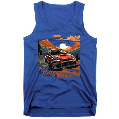 Jdm Evo Car Drift Mountain Racing Car Lover Graphic Gift Tank Top