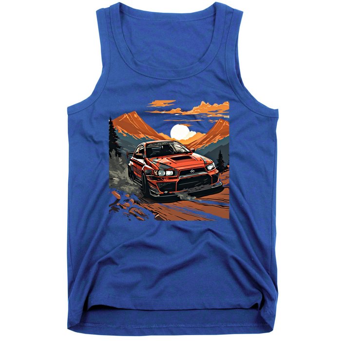 Jdm Evo Car Drift Mountain Racing Car Lover Graphic Gift Tank Top