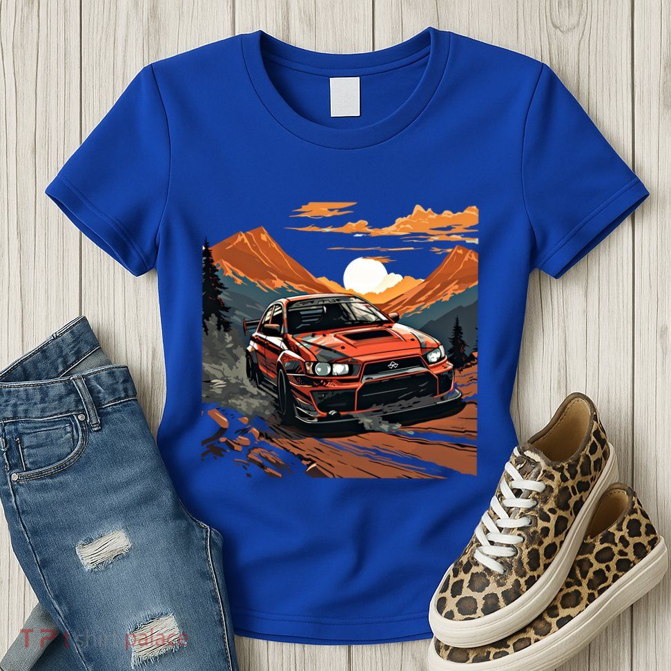 Jdm Evo Car Drift Mountain Racing Car Lover Graphic Gift Womens T-Shirt