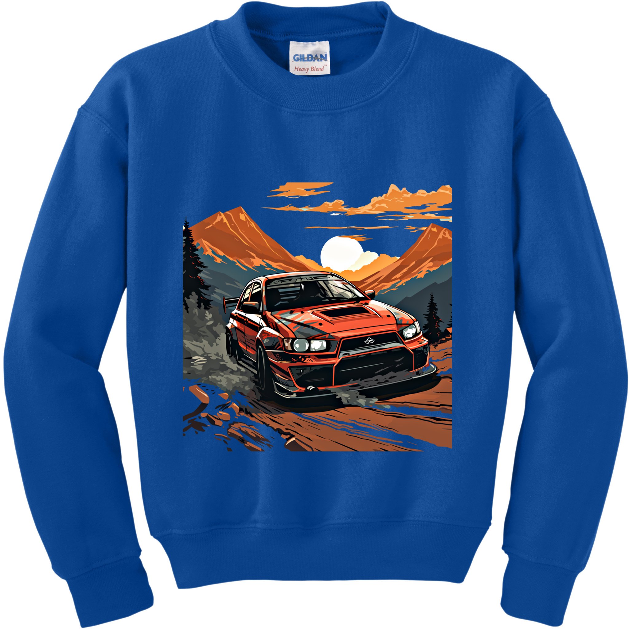 Jdm Evo Car Drift Mountain Racing Car Lover Graphic Gift Kids Sweatshirt