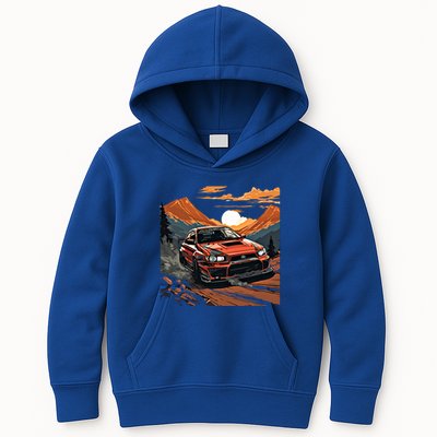 Jdm Evo Car Drift Mountain Racing Car Lover Graphic Gift Kids Hoodie