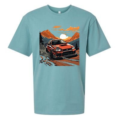 Jdm Evo Car Drift Mountain Racing Car Lover Graphic Gift Sueded Cloud Jersey T-Shirt