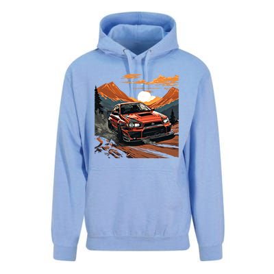 Jdm Evo Car Drift Mountain Racing Car Lover Graphic Gift Unisex Surf Hoodie