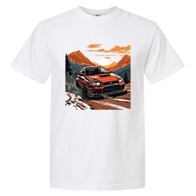 Jdm Evo Car Drift Mountain Racing Car Lover Graphic Gift Garment-Dyed Heavyweight T-Shirt