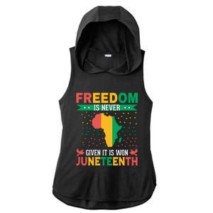 Juneteenth Emancipation Day Celebration Ladies PosiCharge Tri-Blend Wicking Draft Hoodie Tank