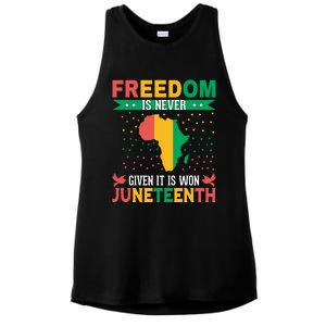 Juneteenth Emancipation Day Celebration Ladies PosiCharge Tri-Blend Wicking Tank